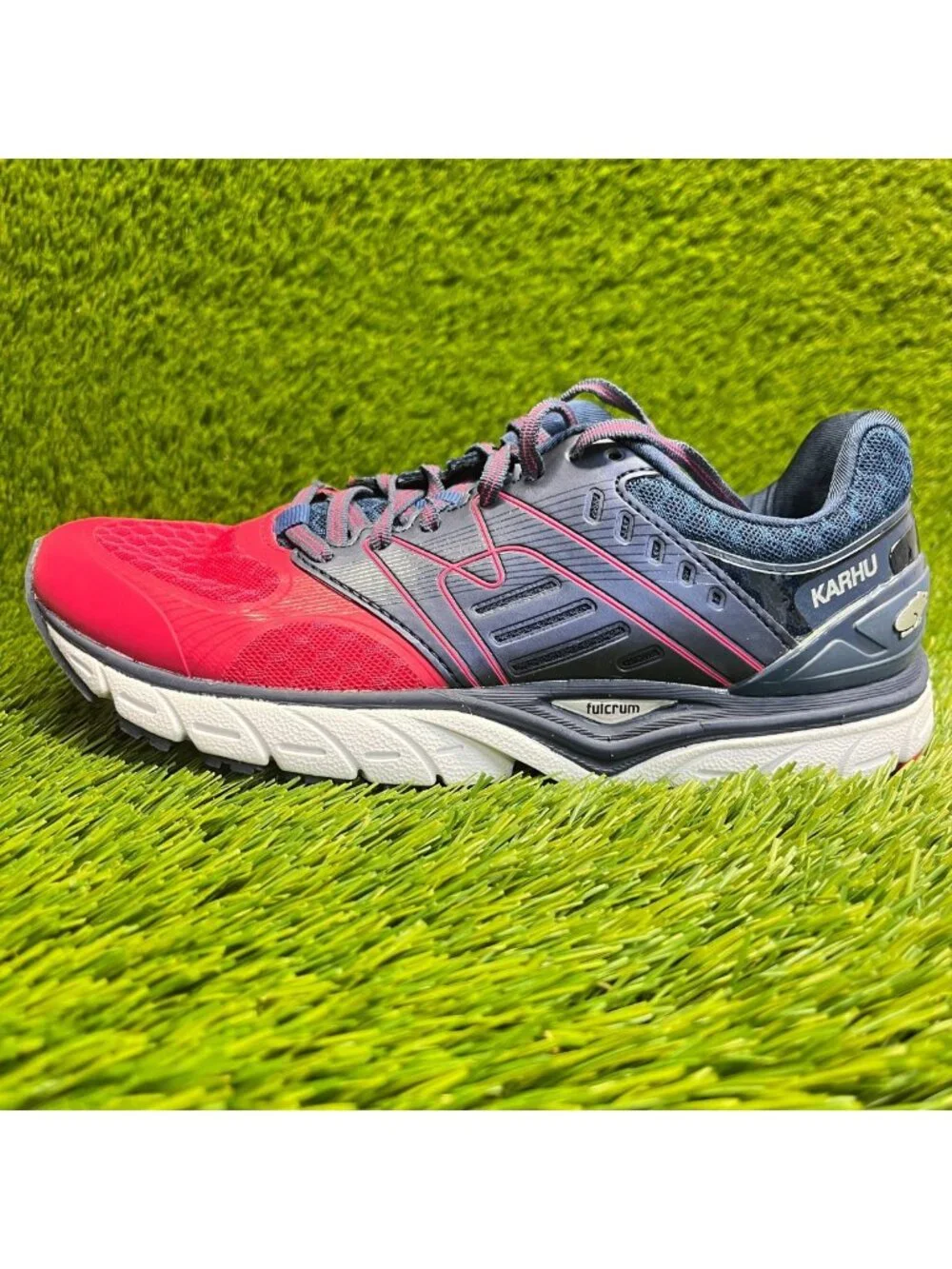 Karhu Fast 7 MRE Womens Size 7 Blue White Walking Running Shoes Sneakers